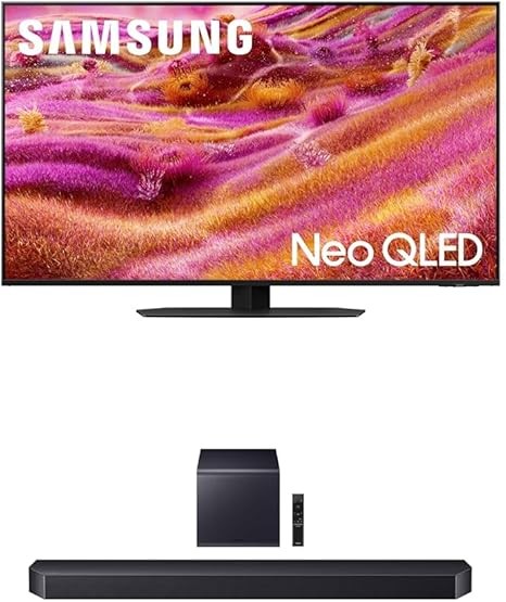 Samsung 98-Inch Class Neo QLED 4K QN90F Series, Vision AI, Mini LED Smart TV (2025 Model, 98QN90F) Neo Quantum HDR Q-Series Soundbar HW-Q900F 7.1.2 ch Subwoofer (2025 Model)